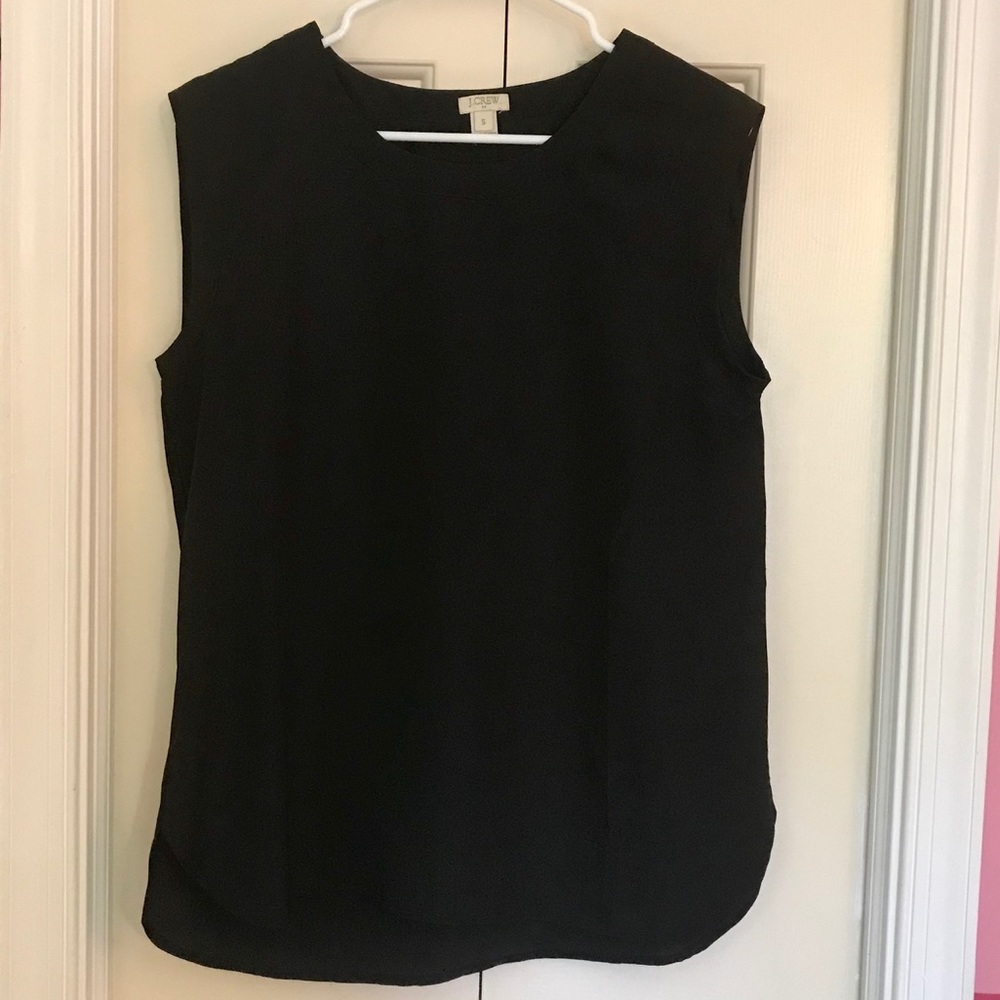 J. Crew Black Sleeveless Blouse Size S NWOT